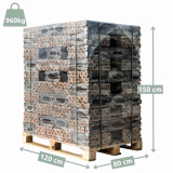 Preview: Pini Kay 960Kg Eichenbriketts Eiche & Buche Briketts